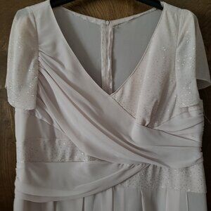 Cream criss-cross bodice dress